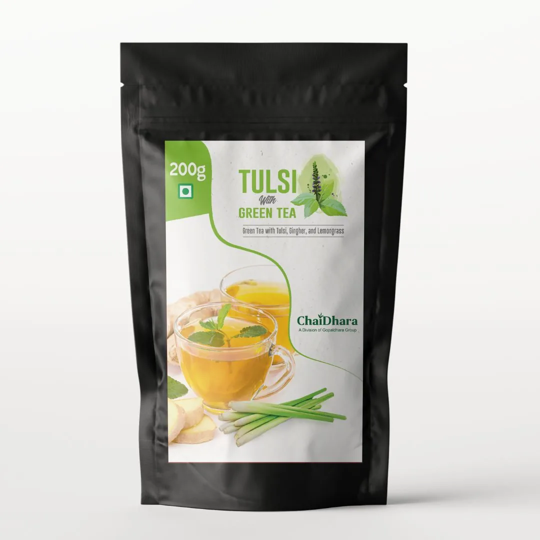 Tulsi Green Tea with Ginger and Lemongrass